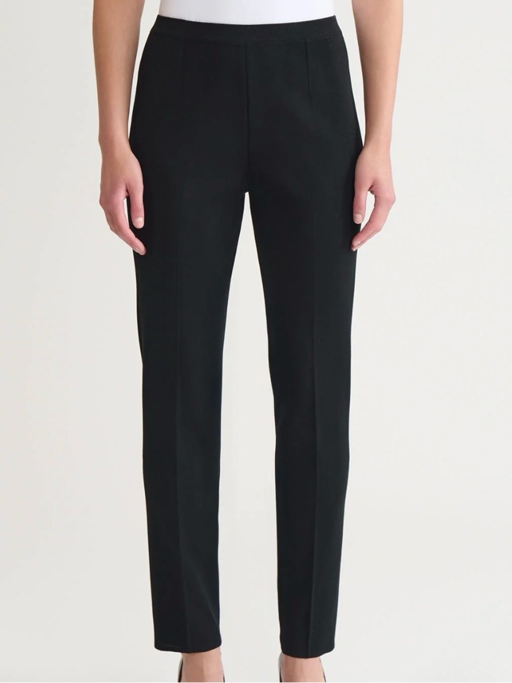 Ming Wang Knit Straight-Leg Pants women’s size L